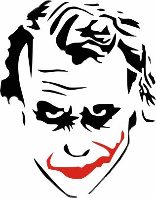 SAI DESIGNS 99 cm bad scary joker design(46x58) Self Adhesive Sticker(Pack of 1)