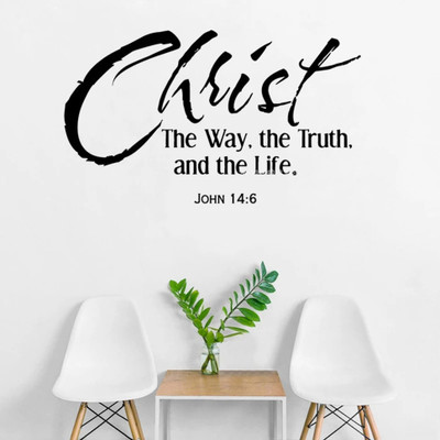SnappyVinyl 33 cm Christ The Way the truth and the Self Adhesive Sticker(Pack of 1)