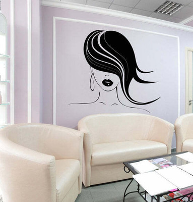 SnappyVinyl 27 cm Hairstyle Beauty Hair Self Adhesive Sticker(Pack of 1)