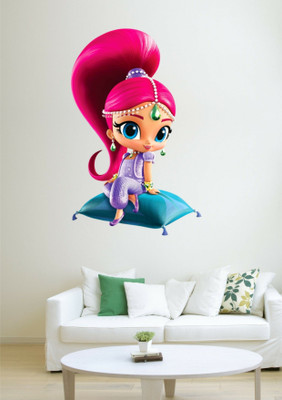 parth decor 60 cm SHIMMER AND SHINE CARTOON WALL STICKER (40X60) CM Self Adhesive Sticker(Pack of 1)