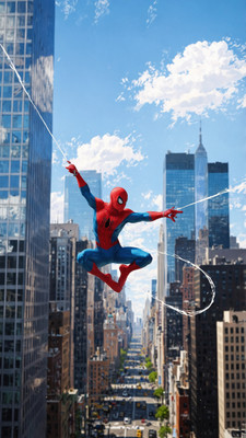 swaroopa 16.5 inch Spiderman Sticker Self Adhesive Sticker(Pack of 1)