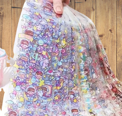 Posh store 15 cm Cute Cartoon Theme Kawaii Stickers-20 Pet Sheets For Project Removable Self Adhesive Sticker(Pack of 1)