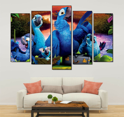 parth decor 91 cm RIO MOVIE CARTOON CHARACTERS WALL STICKER (91X58) CM Self Adhesive Sticker(Pack of 1)
