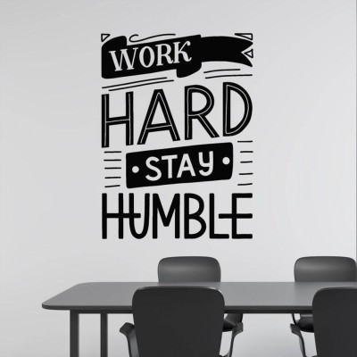 SnappyVinyl 27 cm Work Hard Stay Humble Wall Sticker PVC Vinyl Self Adhesive Sticker(Pack of 1)