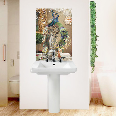 MODERN CREATIONS 90 cm PVC- Self Adhesive Wash Basin Waterproof Anti oil Wall Sticker Self Adhesive Sticker(Pack of 1)