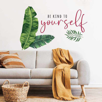 MY WALLORA 85 cm Wall Stickers for Living Room Décor - Be Kind to Yourself Wall Decals for Home Self Adhesive Sticker(Pack of 1)
