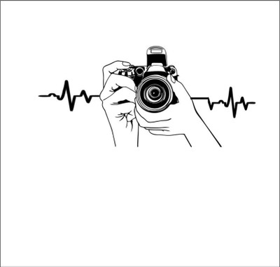 SnappyVinyl 30 cm Camera lover wall Self Adhesive Sticker(Pack of 1)