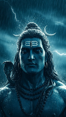 swaroopa 16.5 inch Shiv Shankar Sticker Self Adhesive Sticker(Pack of 1)