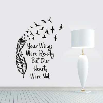 SnappyVinyl 42 cm flying bird Self Adhesive Sticker(Pack of 1)