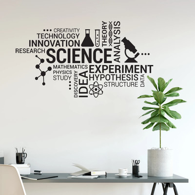 STIKHUB 60 cm Science innovation research technology sticker Self Adhesive Sticker(Pack of 1)