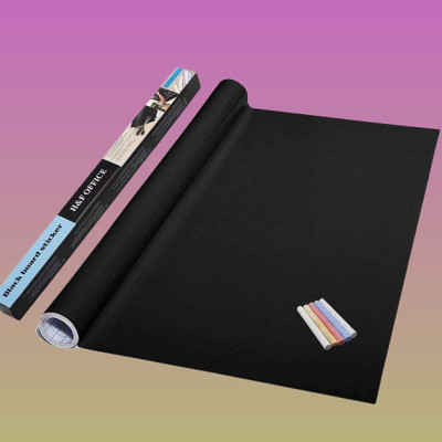 POLYGON 45 cm Blackboard decal strip 45x200cm designed for home office education Removable Sticker(Pack of 1)