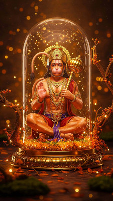swaroopa 16.5 inch Hanuman ji Sticker Self Adhesive Sticker(Pack of 1)