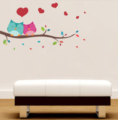 Epithet Studio 49 cm OwlsWall Sticker Decal 49cm x 91cm Self Adhesive Sticker(Pack of 1)
