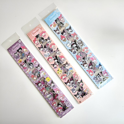 HS ENTERPRISE 15 cm Kawaii Kuromi Cartoon Stickers Pack – 20 Sheets, Waterproof, Random Color Self Adhesive Sticker(Pack of 20)