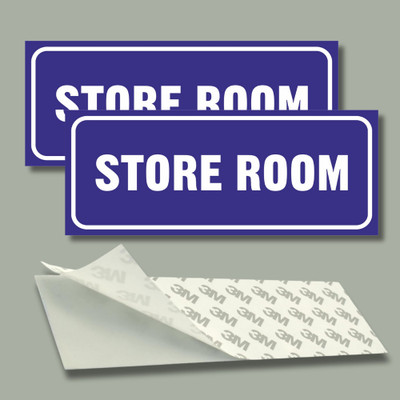 OMAXX INDIA 10 inch Store Room Warning Sticker | Durable Peel-and-Stick Vinyl Sign for Storage Rooms Self Adhesive Sticker(Pack of 2)
