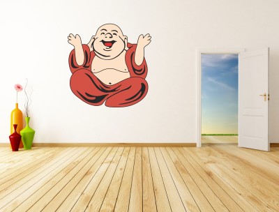 Wallzone 50 cm Budha|Meditation|Quotes|Motivation Removable Sticker(Pack of 1)