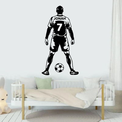 SnappyVinyl 105 cm Custom Name Number Soccer Jersey Self Adhesive Sticker(Pack of 1)