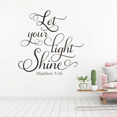 Xskin 42 cm Let your Light Shine Matthew, Wall Stickers Home Decor Waterproof Wall Decals Self Adhesive Sticker(Pack of 1)