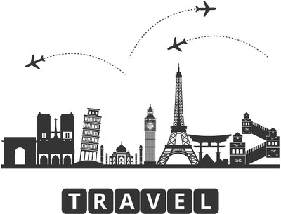 Hanu 120 inch World Wonders | Non-Reusable Sticker Self Adhesive Sticker(Pack of 1)