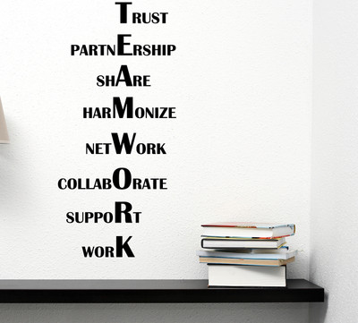 Littlebuds 100 cm TeamWork Wallsticker Removable Sticker(Pack of 1)