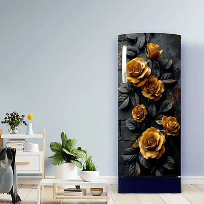 VRDB EXPERT 49 inch Fridge Single Door Wallpaper Sticker Wrap For Refrigerator Self Adhesive Sticker Self Adhesive Sticker(Pack of 1)