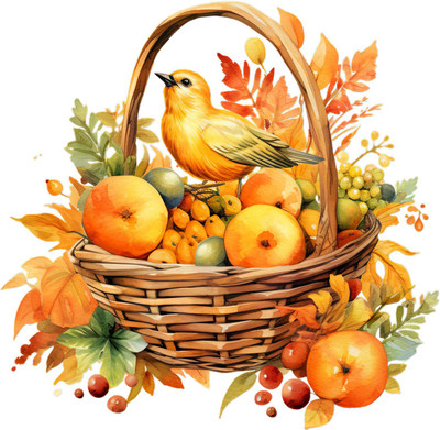 SoFFXia 18 inch Canaries Birds Decorative Wall Sticker for Living Room, Office EDD_WS_16553 Self Adhesive Sticker(Pack of 1)