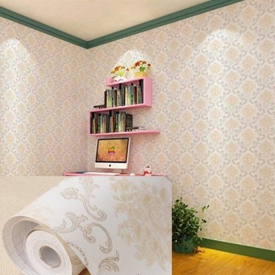 NuWallpaper 500 cm Damask European Style wallpaper for wall,sticker for home, Wall Sticker Wall Self Adhesive Sticker(Pack of 1)