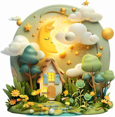 SkyOlla 60 cm Tree House Wall Sticker – Self Adhesive Vinyl Décor for Kids’ Room Self Adhesive Sticker(Pack of 1)