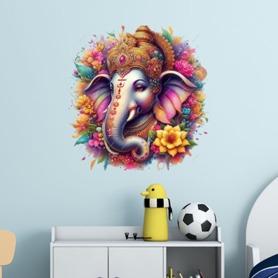 Ridit Kreation 42 cm Lord Ganesha Self Adhesive Sticker(Pack of 1)