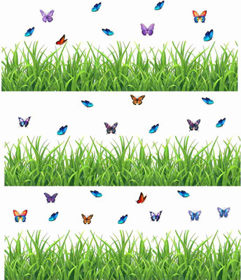 SkyOlla 69 cm Grass Wall Sticker – Self Adhesive Vinyl Décor for Kids’ Room, Nursery Room Self Adhesive Sticker(Pack of 1)