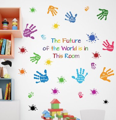 rawpockets 70 cm Inspirational Quotes For Play School Self Adhesive Sticker(Pack of 1)