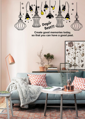 Aashrut decor 55 cm Do Your Best' Wall Sticker ( 55 cm X 103 cm ) Self Adhesive Sticker(Pack of 1)