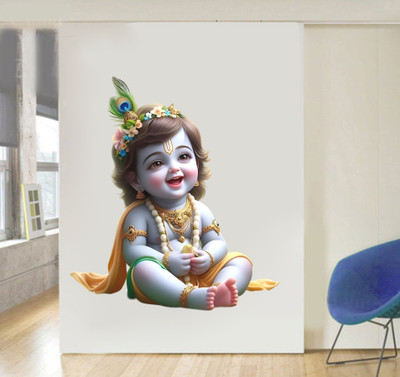 Riditcreation 50 cm Elegent kanha Self Adhesive Sticker(Pack of 1)