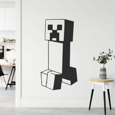 SnappyVinyl 30 cm Minecraft Creeper Self Adhesive Sticker(Pack of 1)