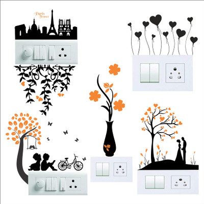 NOOR DECOR 10 inch switch board Self Adhesive Sticker(Pack of 1)