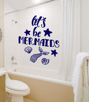 Xskin 27 cm Be Mermaid Fish Tail Funny Words Self Adhesive Sticker(Pack of 1)