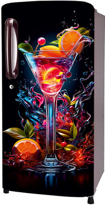 SDPRINTINGHUB 49 inch Fridge Single Door Wallpaper Sticker Wrap For Refrigerator (Size 24x89 inch) Self Adhesive Sticker(Pack of 1)