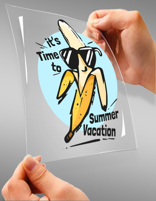 teesgraphy 30 cm IT'S TIME TO SUMMER VACATION Non-Reusable Sticker(Pack of 1)