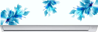 Happy Customise 47.5 cm Blue Abstract Split AC Self Adhesive Sticker(Pack of 1)