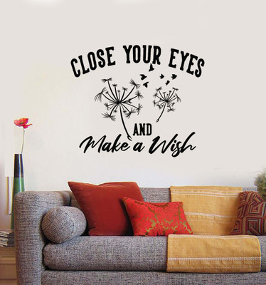 SnappyVinyl 27 cm Wish Inspiring Phrase Self Adhesive Sticker(Pack of 1)