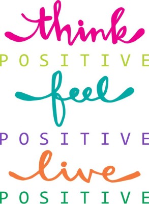 ZEN TREK 45 cm Positive Thought 641 Self Adhesive Sticker(Pack of 1)