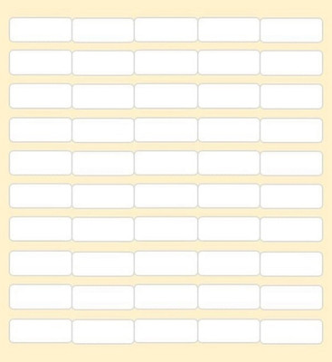 BlackDreams 2 cm Plain Small Blank Label (20mmx10mm) for General Use - White - Pack of - 500 Self Adhesive Sticker(Pack of 500)