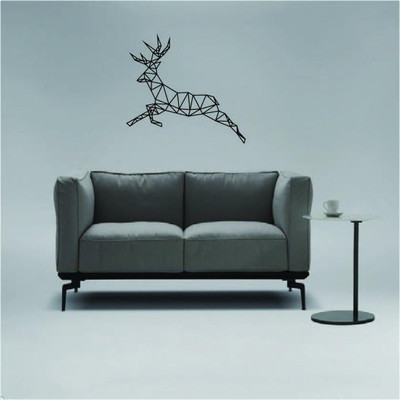 Xskin 30 cm Geometric Abstract Line deer Self Adhesive Sticker(Pack of 1)