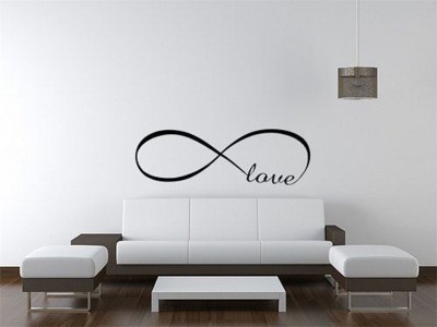 DreamKraft 91 cm Wall Sticker (Infinite Love,Surface Covering Area -91 x 30 cm ) Removable Sticker(Pack of 1)