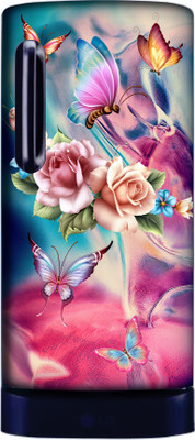 Ashtawalldecor 49 inch Fridge Single Door Wallpaper Sticker Wrap For Refrigerator (Size 24x49 inch) Self Adhesive Sticker(Pack of 1)
