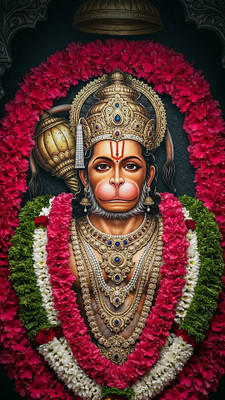 swaroopa 16.5 inch hanuman ji sticker Self Adhesive Sticker(Pack of 1)