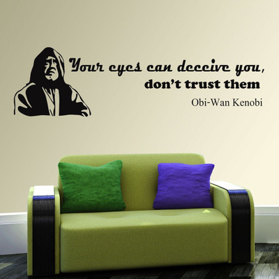 walkart 2.54 cm quotes of eyes can deceive you,dont trust Removable Sticker(Pack of 1)