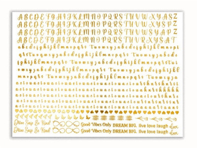 Joy Art 15 cm A5 Alphabet Keychain Metal Premium Golden Color DIY Craft Self Adhesive Sticker(Pack of 1)