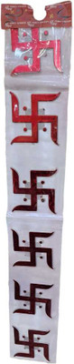 Signature 30 cm Swastik sticker SET OF 6 Self Adhesive Sticker(Pack of 6)