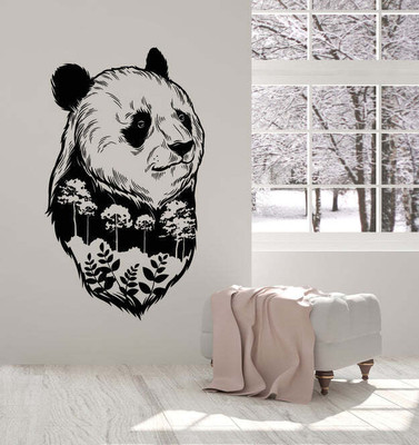 Xskin 27 cm anda Bear Nature Trees Self Adhesive Sticker(Pack of 1)